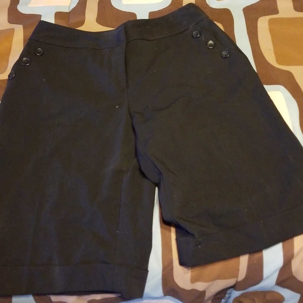 Black dress Bermuda shorts